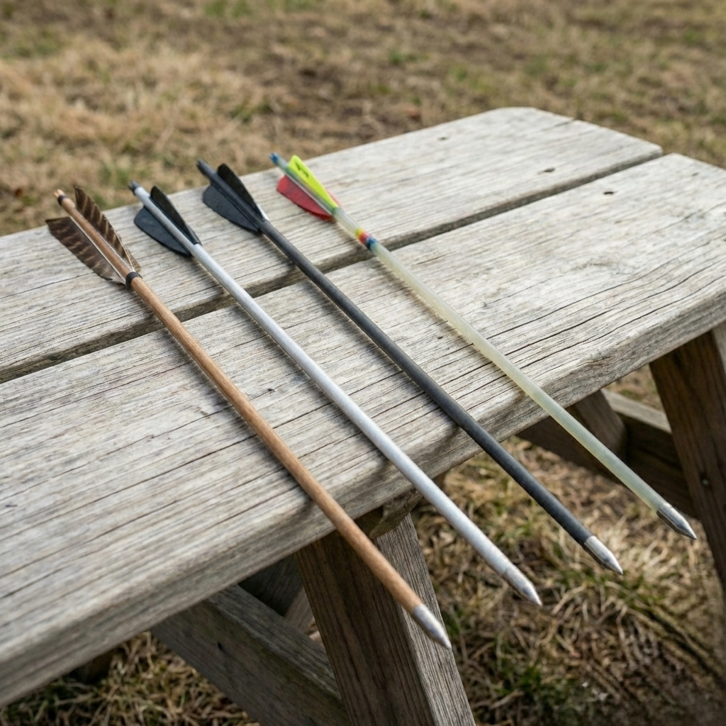 Pfeile:  unterschiedliches Material & Pfeiltypen