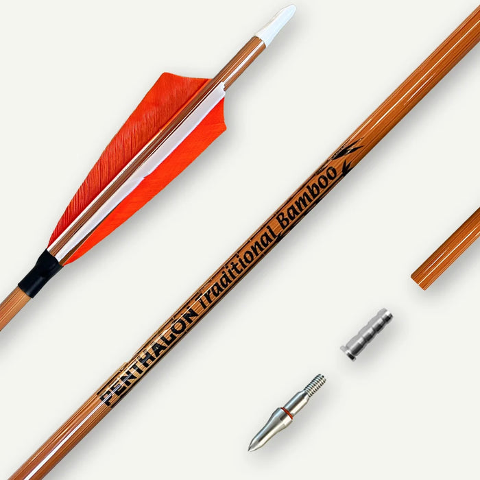 Penthalon Carbonpfeile Traditional Bamboo Naturfedern