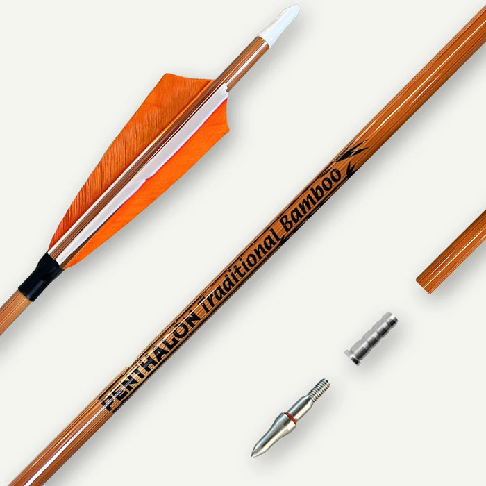 Penthalon Carbonpfeile Traditional Bamboo Naturfedern
