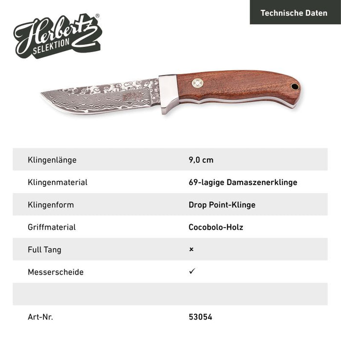 Herbertz Selektion Gürtelmesser Damast
