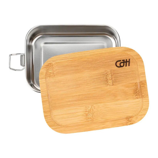 CJH Edelstahl Lunch Box S, Bambus-Deckel