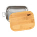 CJH Edelstahl Lunch Box S, Bambus-Deckel